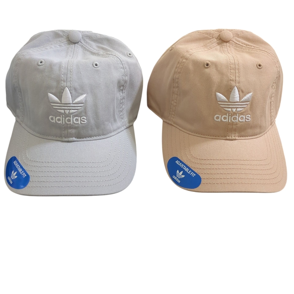 Adidas Originals Men's Relaxed Adjustable Strap Back Hats. 2 Hat Bundle